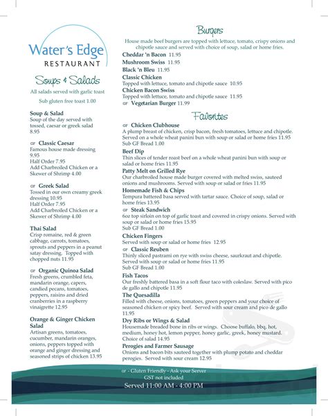 water's edge restaurant and lounge menu  Or book now at one of our other 36593 great restaurants in Bayville